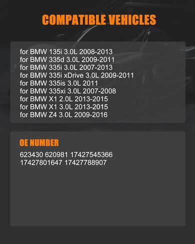 مروحة تبريد الرادياتير سوداء لـ BMW لـ 335i Xdrive 2009-2011 لـ BMW لـ 335xi 2007-2008 لـ BMW لـ 135i 2008-2013 ، تحل محل مروحة التبريد الكهربائية 623430 620981 17427545366 17427801647 in Saudi Arabia