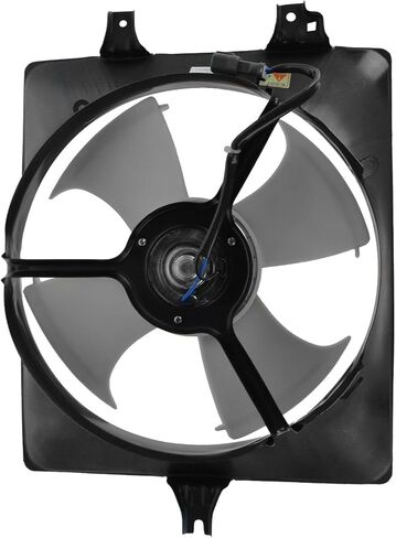 TRQ Right A/C Condenser Cooling Fan Assembly Passenger Side Compatible with 1999-2001 Acura TL 1998-2002 Honda Accord HO3113109 in Saudi Arabia