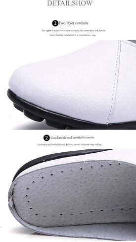 Women's Leather Mules Backless Loafers Slip-on Round Toe Flat Shoes Closed Toe Comfortable Summer Slipper Non-Slip Flat Shoes in Kuwait