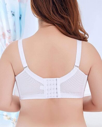 CAHL&FAUO Push Up Bra for Women Plus Size Lace Brassiere Wide Back Underwire Bra in Kuwait