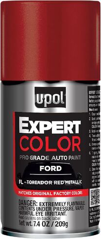 U-POL Expert Color, For Ford FL, Automotive Spray Paint, Professional Grade, Long-Lasting, Easy-To-Use, Toreador Red Metallic in Saudi Arabia