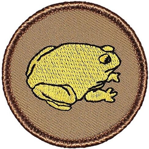 Yellow Toad Patrol Patch - 2" Diameter Round Embroidered Patch in Saudi Arabia
