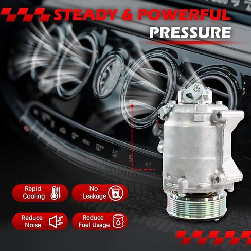 Air Conditioner AC Compressor Fit for A-cura TSX 2.4L 2009 2010 2011 2012 2013 2014, A/C Compressor with Clutch Replace for 38810RL5A02, 38900RL5A03, 57889 in Saudi Arabia