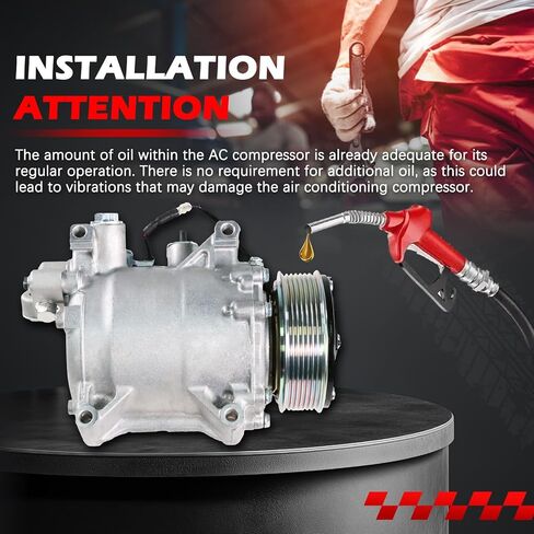 Air Conditioner AC Compressor Fit for A-cura TSX 2.4L 2009 2010 2011 2012 2013 2014, A/C Compressor with Clutch Replace for 38810RL5A02, 38900RL5A03, 57889 in Saudi Arabia