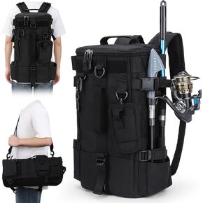 حقيبة ظهر صيد ، حقيبة ظهر تكتيكية تكتيكية صيد تعامل على حقيبة صيد الأسماك ، حقيبة المشي لمسافات طويلة ، حقيبة الظهر على ظهر حقيبة تحمل على الظهر ، حقيبة تمويدية متعددة الوظائف للصيد للتنزه في الصيد in Kuwait