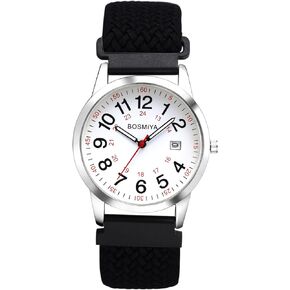 Avaner Stretch Band Wrist Watches: Braided Strap Easy Reader Large Face Quartz Watch for Men Women in Saudi Arabia