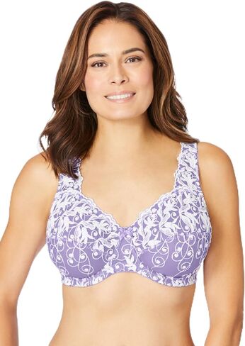 Amoureuse Women's Plus Size Embroidered Underwire Bra in Saudi Arabia