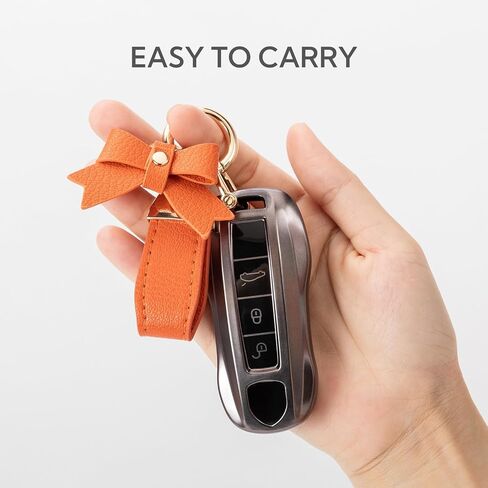 Leather Bow Keychain - Car Keychain Cute Purse Charms Bag Charms for Women - Bow keychain for Purse Handbag Backpack in Kuwait