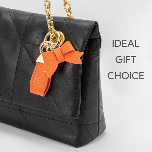Leather Bow Keychain - Car Keychain Cute Purse Charms Bag Charms for Women - Bow keychain for Purse Handbag Backpack in Kuwait