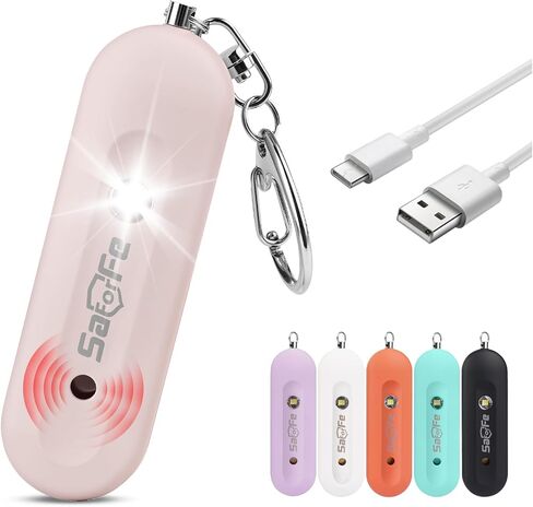 Personal Safety Alarm - Waterproof Rechargeable Security Alarm - 140dB Extra Loud Siren & Strobe Light - Self Defense Keychain - Gift for Women, Teenagers, College Girls, Seniors(Wisteria) in Saudi Arabia