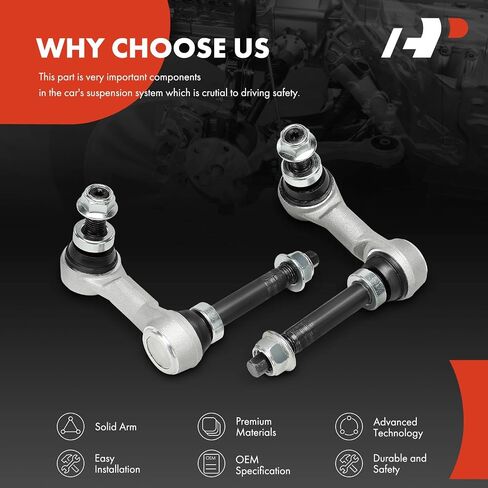 A -Premium 2 x Front RWD Sway Bar Links Bar Bar Rinks ، ملائمة لـ Infiniti Nissan - 2007-2023 - Q50 ، QX50 ، Q60 ، G37 ، Q70 ، Q70L ، Q40 ، ex35 ، ex37 ، G25 ، G35 ، M35H ، M37 ، M56 ، in Saudi Arabia