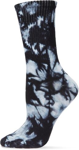 MeMoi Women's Tie Dye Athletic Rib Cotton Blend Crew Socks in Saudi Arabia