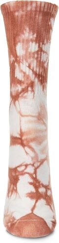 MeMoi Women's Tie Dye Athletic Rib Cotton Blend Crew Socks in Saudi Arabia