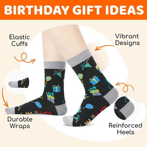 HAPPYPOP 30th Birthday Gifts Ideas - Gifts for 30 Year Olds Women Men, 30th Birthday Socks With Greeting Card in Kuwait