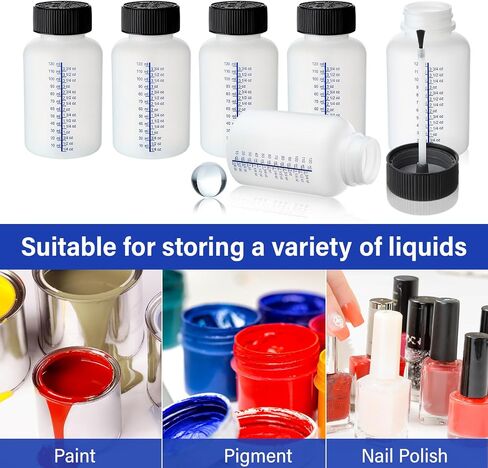 Honeydak 30 Pcs 5oz/150ml Paint Touch up Bottles Empty Touch up Bottle with Brush, Safe Lids, and Mixing Balls, Fluid Capacity Leftover Paint Container for Fix Chips, Scratches, Auto Car Repair in Saudi Arabia