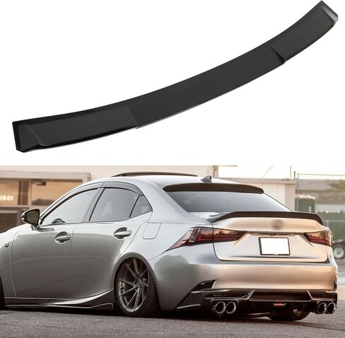 SCITOO Glossy Black Stickers Roof Spoiler Body Kit Compatible with 2014-2019 for Lexus IS250 IS350 IS200t IS300 Rear Window Roof Spoiler Splitter Chin Exterior Diffuser in Saudi Arabia