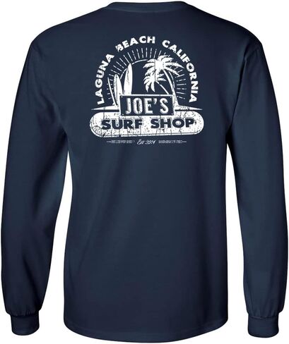 JOES SURF SHOP Men's Vintage Beach Logo Long Sleeve Tees in Kuwait