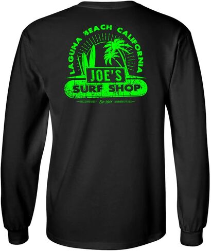 JOES SURF SHOP Men's Vintage Beach Logo Long Sleeve Tees in Kuwait