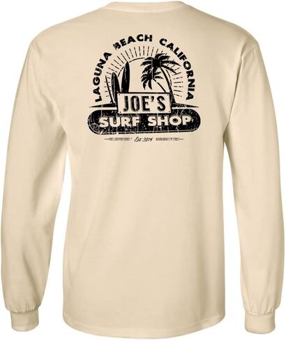 JOES SURF SHOP Men's Vintage Beach Logo Long Sleeve Tees in Kuwait