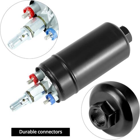 Qwork عالية التدفق الخارجي مضخة الوقود المضمّنة الكهربائية 300 رطل أنظمة 12V DC مع قوس 60 مم in Saudi Arabia