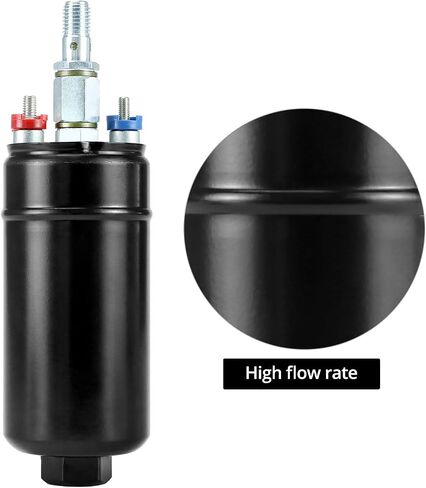 Qwork عالية التدفق الخارجي مضخة الوقود المضمّنة الكهربائية 300 رطل أنظمة 12V DC مع قوس 60 مم in Saudi Arabia