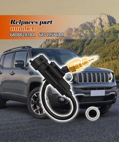 Engine Oil Temperature Sensor Compatible with Jeep Cherokee Compass Renegade 2.4L 2015-2020,Chrysler 200,Fiat 500 1.4L 2012-2019,500L 1.4L 2014-2017,Dart 1.4L 2013,Replace 68088241AA,68119586AA etc in Saudi Arabia