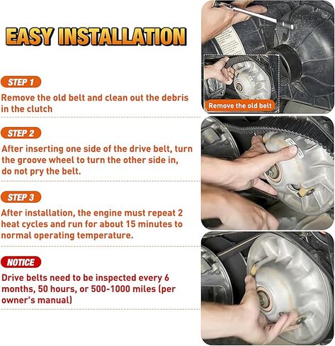 Nilight 725 Go Kart Drive Belt Fit for Hammerhead 80T Mudhead 208R 14704 Trailmaster Mid Karts MB200 XRX Mud Head Go Kart 6.5HP Engine 30 Series Torque Converter Belt Replacement 9.100.018-725, 3 Pack in Saudi Arabia