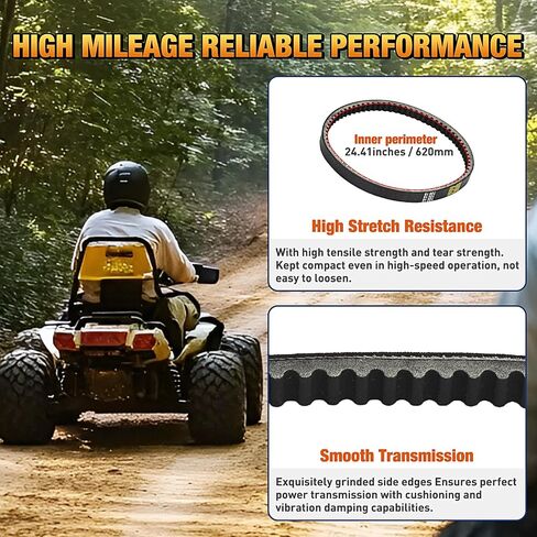 Nilight 725 Go Kart Drive Belt Fit for Hammerhead 80T Mudhead 208R 14704 Trailmaster Mid Karts MB200 XRX Mud Head Go Kart 6.5HP Engine 30 Series Torque Converter Belt Replacement 9.100.018-725, 3 Pack in Saudi Arabia