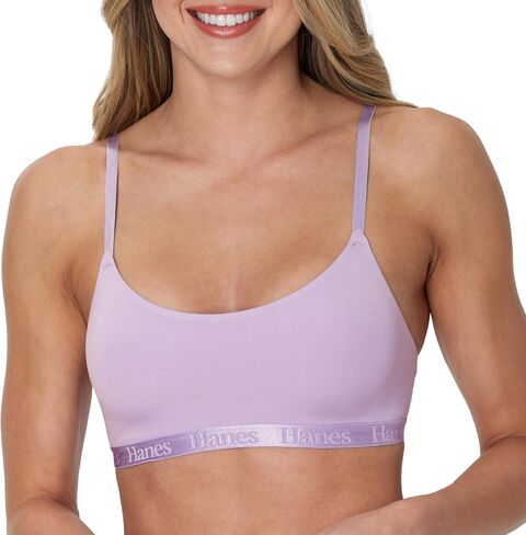 Hanes Women's Originals Supersoft String Bralette, Pullover Bra, Scoop Neckline in Saudi Arabia