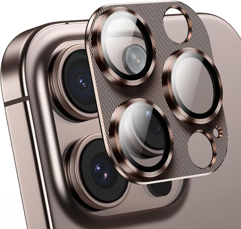 واقي عدسة الكاميرا Korecase لهاتف iPhone 16 Pro Max/iPhone 16 Pro من الزجاج المقوى المعدني، غطاء عدسة خلفي مناسب لهاتف iPhone 16Pro/ iPhone 16Pro Max، تيتانيوم أسود in Kuwait