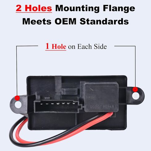 HVAC Blower Motor Resistor with Harness Compatible with 2003-2007 Chevy Silverado Avalanche Suburban Tahoe GMC Sierra Yukon Blower Motor Fan Resistor89019088(DOUBLE Holes Mounting Flange on Each Side) in Saudi Arabia