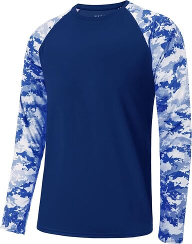 FISHEAL Long Sleeve Fishing Shirts for Men, UPF 50+ Camo Sun Protection Rash Guard, UV Shirt for Swimming Hunting Outdoor in Saudi Arabia