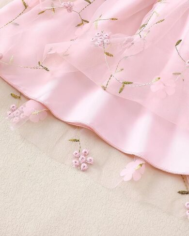 Renotemy Toddler Flower Girl Tulle Dress Princess Party Fairy Tutu Dresses for Birthday Wedding Photography Holiday 3-7 Years in Saudi Arabia