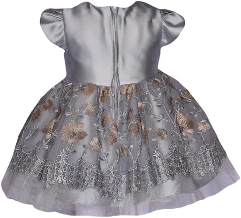 Bonnie Jean Baby Girl's Special Occasion Party Dress - for Baby, Toddler and Little Girls, Silver, 2T in Saudi Arabia