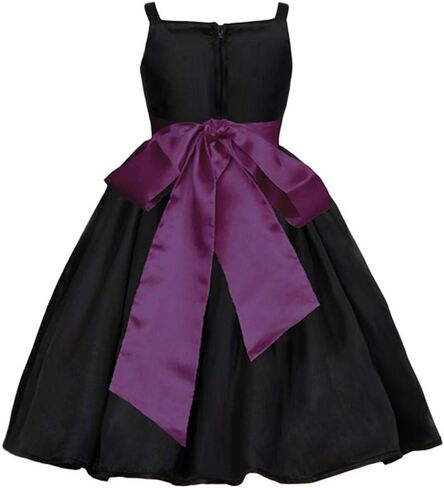 Pink Promise Girl's Black Spaghetti Straps Special Occasion Dress Gown in Kuwait