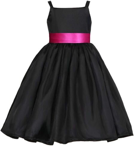 Pink Promise Girl's Black Spaghetti Straps Special Occasion Dress Gown in Kuwait