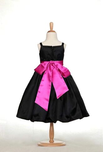 Pink Promise Girl's Black Spaghetti Straps Special Occasion Dress Gown in Kuwait