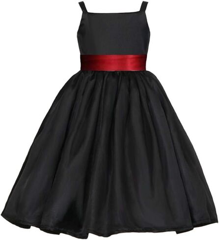 Pink Promise Girl's Black Spaghetti Straps Special Occasion Dress Gown in Kuwait