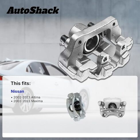 AutoShack Rear Right Brake Caliper Assembly with Bracket Replacement for 2002-2023 Nissan Altima 2019-2023 Maxima 2.0L 2.5L 3.5L V6 FWD Passenger Side BC30276A in Saudi Arabia