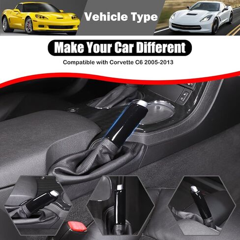 بالنسبة إلى Corvette C6 Car Handbrake Cover ABS PRAKE STRAFFRINCER CORTERATION PRAKER STORTER COVER in Saudi Arabia