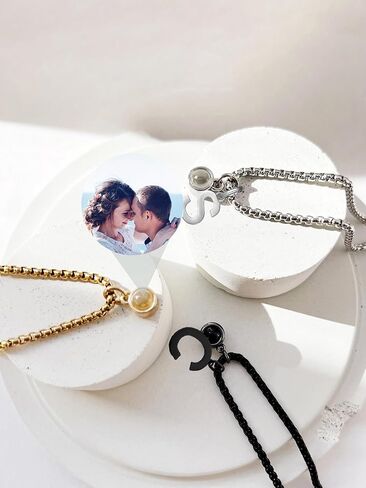 Dorunmo 925 Sterling Silver Picture Necklace Necklace Personalized Photo Necklace for Men Women Memory Necklace Jewelry Homts for Men Friend Friend Women Christmas in Saudi Arabia