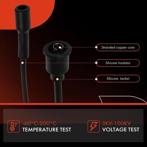 A-Premium 9pcs شرارة الأسلاك شرارة الأسلاك متوافقة مع Dodge Charger ، Dart ، 330 ، 440 ، Aspen ، B100 ، B200 ، B300 ، CB300 ، شاحن ، D100 ، D150 ، D200 ، D300 ، D400 ، M300 و Chrysler & Country & Plymouth Sububan in Saudi Arabia