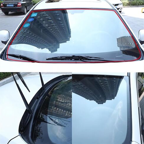 Car Windshield Seal Strip Universal Rubber Roof Window Edge Seal Protector Sticker Waterproof Weather Strip Dustproof Seal Strip(19mmx8m) in Saudi Arabia