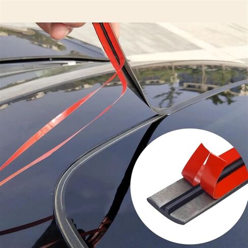 Car Windshield Seal Strip Universal Rubber Roof Window Edge Seal Protector Sticker Waterproof Weather Strip Dustproof Seal Strip(19mmx8m) in Saudi Arabia