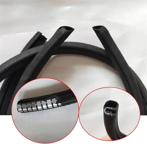 2pcs Car Door Edge Seal Strip B Pillar Car Rubber Weatherstrip Sound Insulation Sealing Strips Anti-Scratch Protector in Saudi Arabia