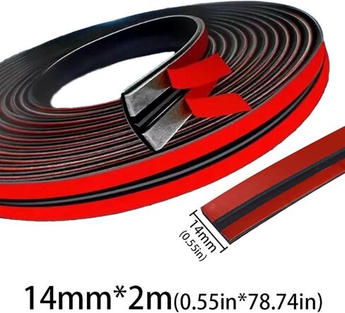 Rubber Car Window Seals Edge Sealing Strips Auto Roof Windshield Sealant Protector Seal Strips Sound Insulation Tape(14mmx4m) in Saudi Arabia