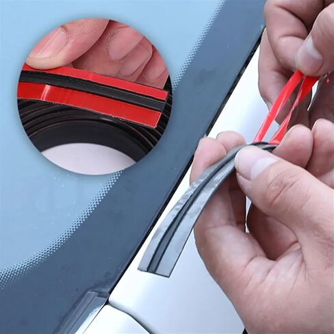 Automobile Rubber Sealing Strip Soundproof Car Sunroof Seal Car Windproof Glass T-Shaped Seal Dust Stickers Car Styling Strip in Saudi Arabia