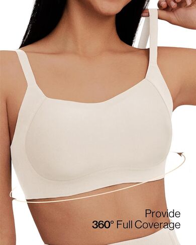 Lift Support Bra with Widen Side, Full Coverage Seamless Bralette no Underwire, No Show Comfortable Bra in Kuwait