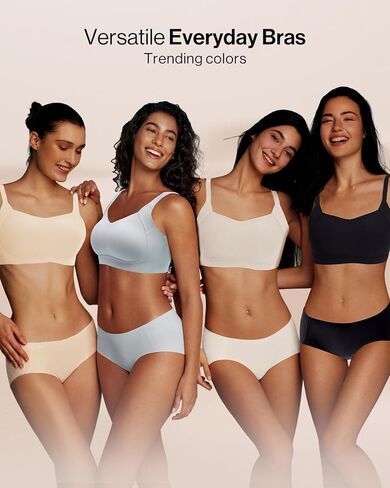 Lift Support Bra with Widen Side, Full Coverage Seamless Bralette no Underwire, No Show Comfortable Bra in Kuwait