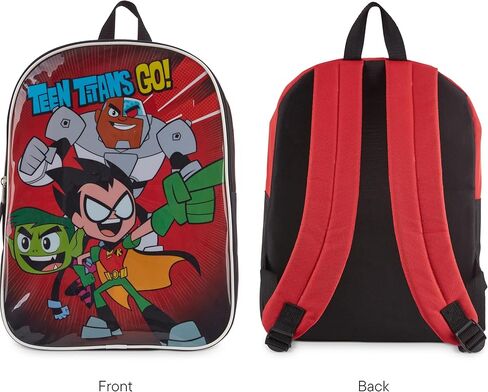 DC Comics Teen Titans Go Toddler Boy Backpack for Kids - Toddler Backpack with Padded Straps & Zip Compartment Little Kids Backpack - Comfy Backpack for Kids & Preschool Backpack - 15" in Saudi Arabia